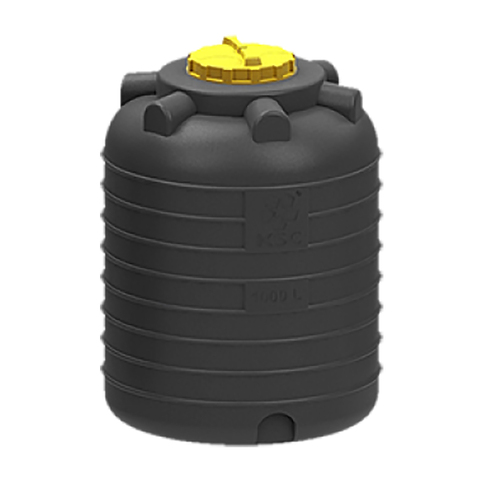 Емкость цилиндрическая вертикальная 1000 литров (черная) KSC Емкость цилиндрическая вертикальная 1000 литров (черная) KSC