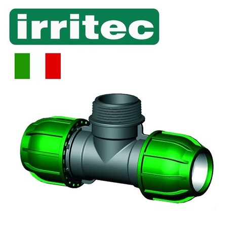 Тройник 25x3/4"x25 наружная резьба IRRITEC Тройник 25x3/4"x25 наружная резьба IRRITEC